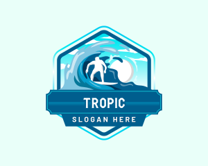 Outdoor Surfing Summer logo design