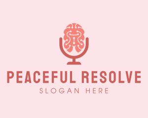 Mediation - Brain Microphone Podcast logo design