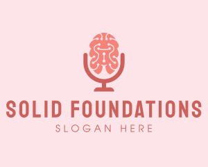 Brain - Brain Microphone Podcast logo design