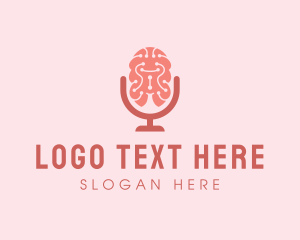 Podcast - Brain Microphone Podcast logo design