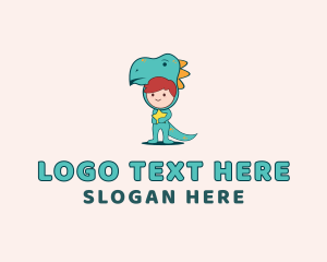 Kindergarten - Kids Dinosaur Daycare logo design