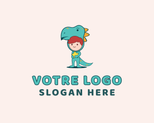 Kids Dinosaur Daycare Logo