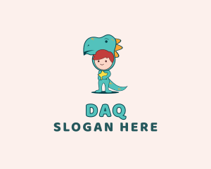 Child - Kids Dinosaur Daycare logo design