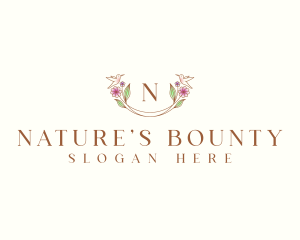 Hummingbird Nature Floral logo design