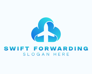 Logistics Plane Forwarding logo design