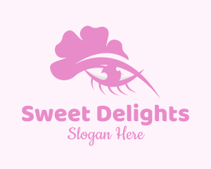 Pink Floral Eye logo design