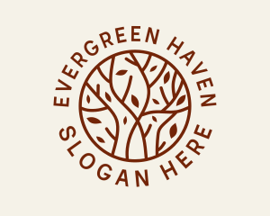 Organic Forest Tree  logo design
