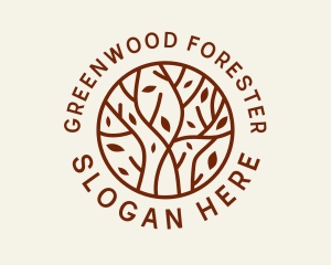 Organic Forest Tree  logo design