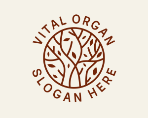 Organic Forest Tree  logo design