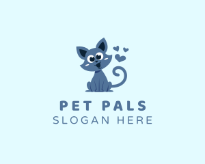 Lovely Cat Pet logo design