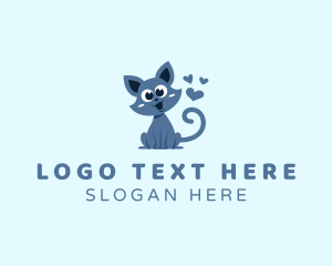 Please - Cat Heart Pet logo design
