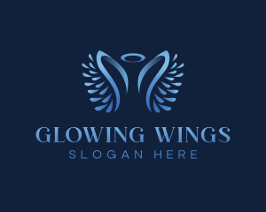 Halo Angel Wings logo design