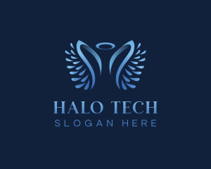 Halo - Halo Angel Wings logo design