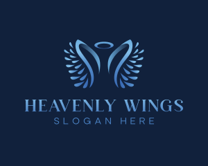 Halo Angel Wings logo design