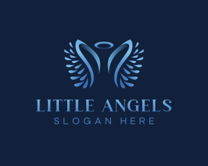 Halo Angel Wings logo design