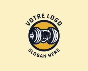 Bodybuilder Dumbbell Weights Logo