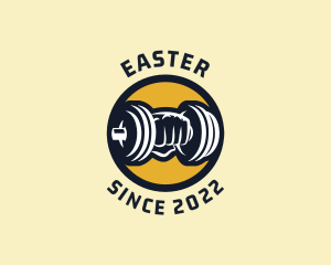Crossfit - Bodybuilder Dumbbell Weights logo design