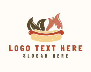 Natural - Spicy Natural Hot Dog Sandwich logo design