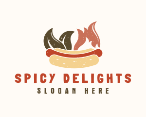 Spicy - Spicy Natural Hot Dog Sandwich logo design