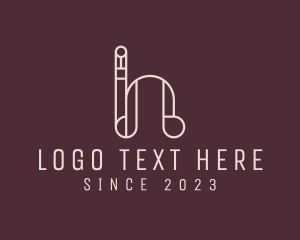 Lettering - Unique Geometric Letter H logo design