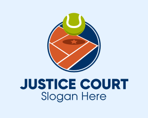 Court - Tennis Clay Court logo design