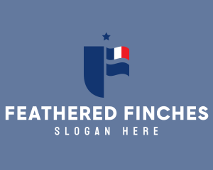 French Letter F Badge logo design