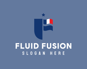 French Letter F Badge logo design