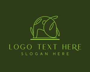 Lotus - Yoga Leaf Pose logo design