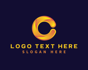 Lettermark - Swirl Creative Media Letter C logo design