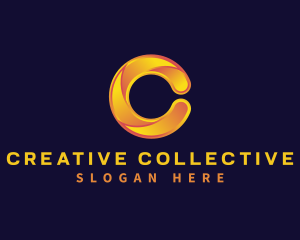 Swirl Creative Media Letter C logo design