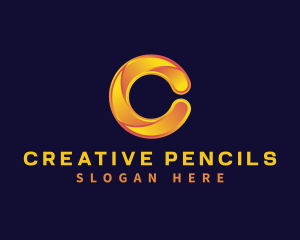 Swirl Creative Media Letter C logo design