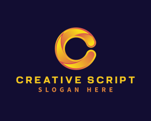 Swirl Creative Media Letter C logo design