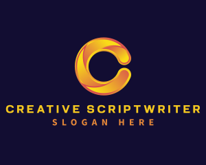 Swirl Creative Media Letter C logo design