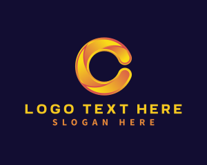 Studio - Swirl Creative Media Letter C logo design