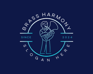 Brass Instrument Musician logo design