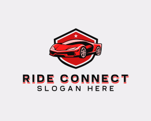 Rideshare - Sports Car Detailing logo design