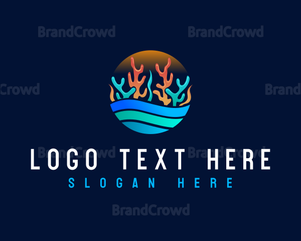 Aquatic Coral Reef Logo