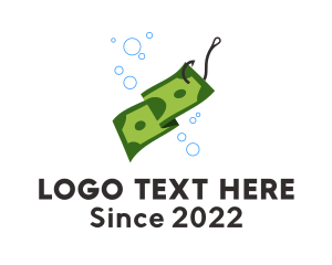 Invest - Fishing Hook Money logo design