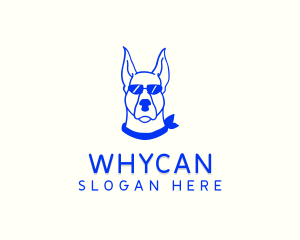 Cool Doberman Dog Logo