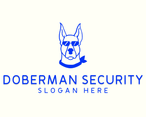 Cool Doberman Dog logo design