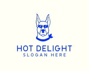 Cool Doberman Dog logo design