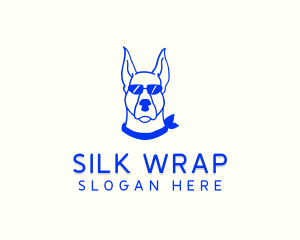 Scarf - Cool Doberman Dog logo design