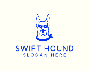 Cool Doberman Dog logo design