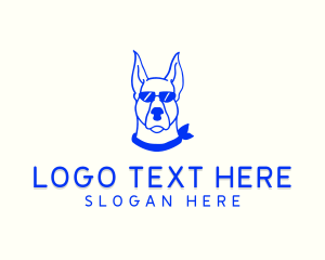 Scarf - Cool Doberman Dog logo design