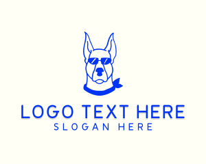 Cool Doberman Dog Logo