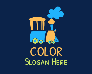 Colorful Kiddie Train logo design