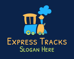 Colorful Kiddie Train logo design