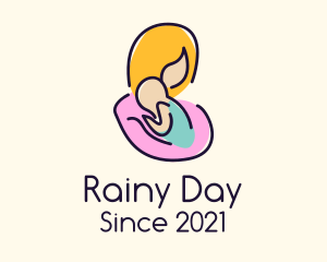 Colorful Mother & Baby logo design