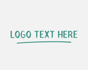 Underline - Handwritten Underline Wordmark logo design