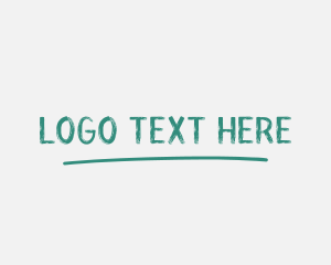 Handwritten Underline Wordmark Logo